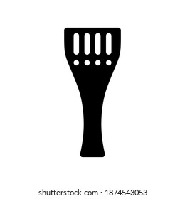 tailpiece violin glyph icon vector. tailpiece violin sign. isolated contour symbol black illustration