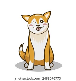 Tail-Wagging and Tongue-Wagging Fun: A Silly Pet Dog Cartoon Character