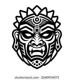 Taino historic warrior, glyph icon