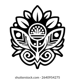 Taino sacred plant, glyph style icon