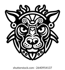 Taino spirit animal, glyph style icon
