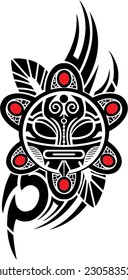 Taino Sun Tribal Vector illustration