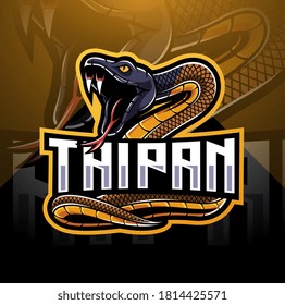 Taipan snake mascot logo design