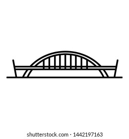 Taipei bridge icon. Outline taipei bridge vector icon for web design isolated on white background