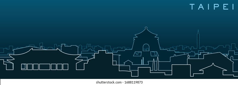 Taipei Multiple Lines Skyline and Landmarks
