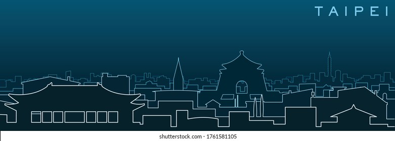 Taipei Multiple Lines Skyline and Landmarks
