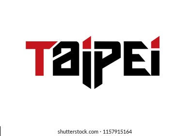 Taipei typography design vector, for t-shirt, poster and other uses