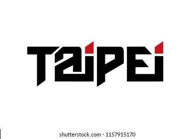 Taipei typography design vector, for t-shirt, poster and other uses