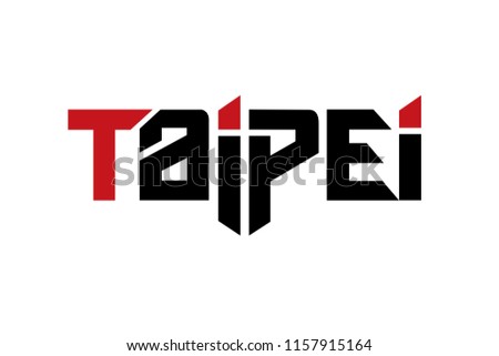 Taipei typography design vector, for t-shirt, poster and other uses