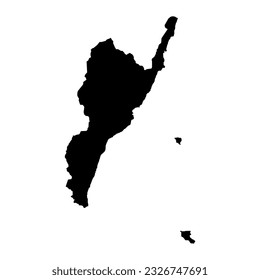 Taitung county map, county of the Republic of China, Taiwan. Vector illustration.