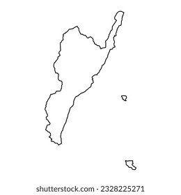 Taitung county map, county of the Republic of China, Taiwan. Vector illustration.