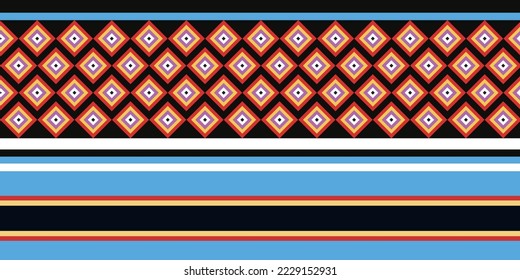 Taiwan aboriginal "Bunun" ethnic weaving vector totem, single borderless design version, line decoration, template element