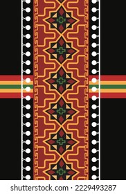 Taiwan aboriginal "Drekai" national weaving vector totem, single borderless design version, line decoration, template element.