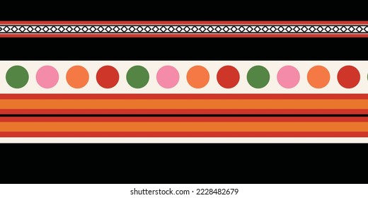 Taiwan Aboriginal "kanakanavu" ethnic weaving vector totem, single boundless design version, line decoration, template element