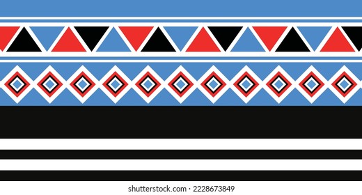 Taiwan aboriginal "Tsou" national weaving vector totem, single borderless design version, line decoration, template element