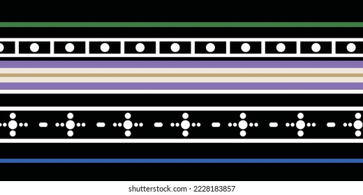 Taiwan aborigines "Kebalan" ethnic weaving vector totem, single borderless design version, line decoration, template element.