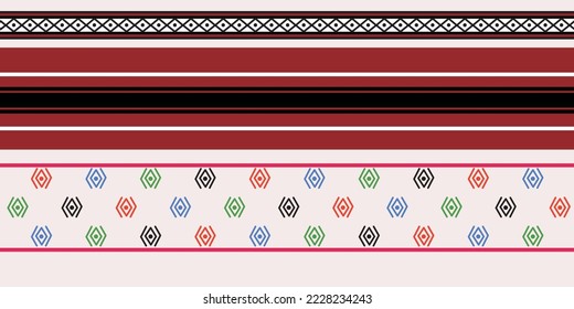 Taiwan aborigines "Truku" ethnic weaving vector totem, single borderless design version, line decoration, template element.