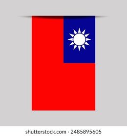 Taiwan Banner Flag Vector Illustration
