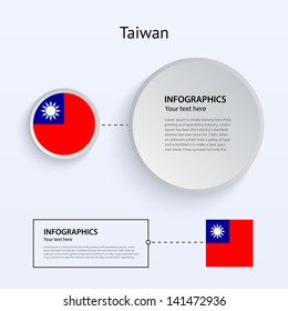Taiwan Country Set of Banners on gray background for Infographic and Presentation. Vector illustration.