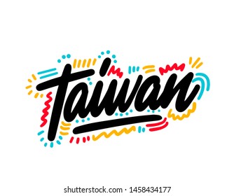 Taiwan country text suitable for a logo icon or typography design