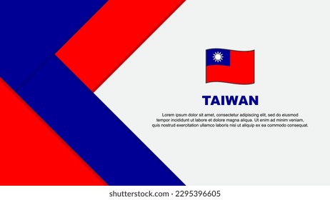 Taiwan Flag Abstract Background Design Template. Taiwan Independence Day Banner Cartoon Vector Illustration. Taiwan Illustration