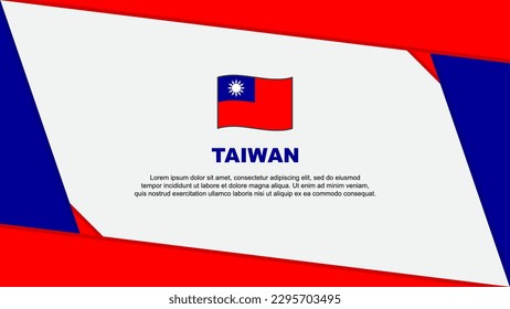 Taiwan Flag Abstract Background Design Template. Taiwan Independence Day Banner Cartoon Vector Illustration. Taiwan Independence Day