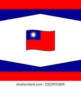 Taiwan Flag Abstrakte Hintergrunddesign-Vorlage. Taiwan Independence Day Banner Social Media Post. Taiwan-Vektorgrafik