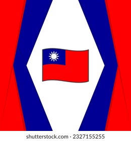 Taiwan Flag Abstract Background Design Template. Taiwan Independence Day Banner Social Media Post. Taiwan Background