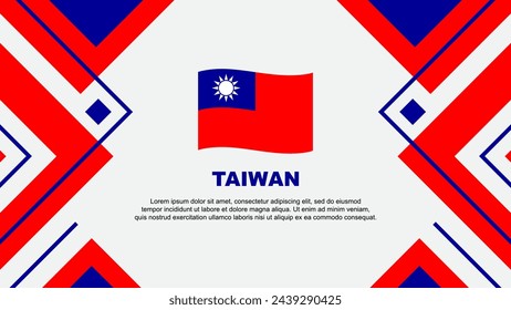 Taiwan Flag Abstract Background Design Template. Taiwan Independence Day Banner Wallpaper Vector Illustration. Taiwan Illustration