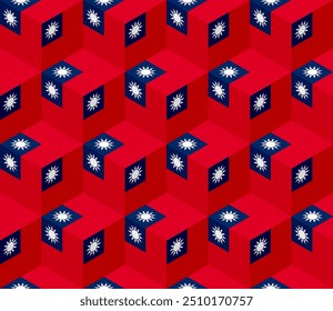 taiwan flag box pattern. vector illustration