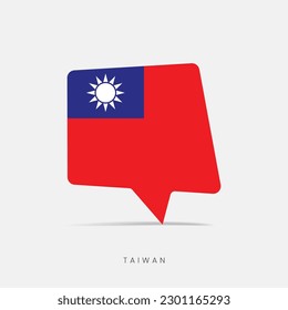 Taiwan flag bubble chat icon