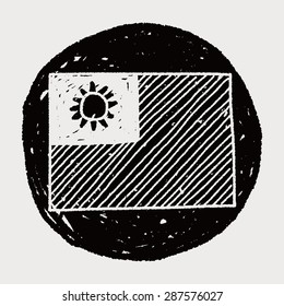 Taiwan flag doodle