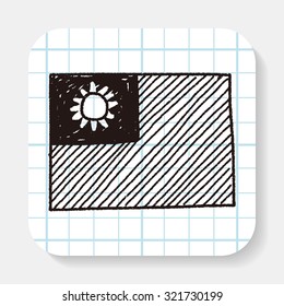 Taiwan flag doodle