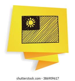 Taiwan flag doodle