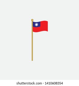 Taiwan flag graphic element Illustration template