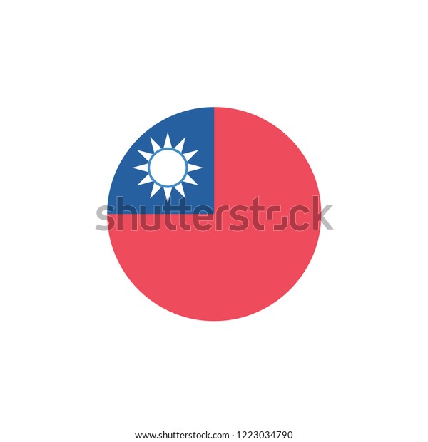 Taiwan Flag Icon Stock Vector Royalty Free 1223034790