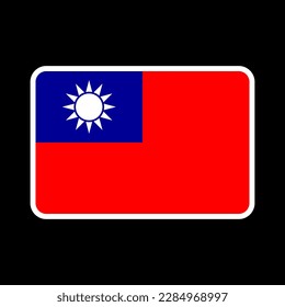 Taiwan flag, official colors and proportion. Vector illustration.