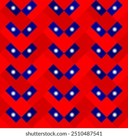taiwan flag pattern. asian background. vector illustration