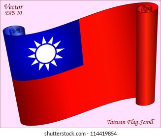 Taiwan flag scroll