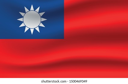 Taiwan   flag. Simple vector Taiwan  flag