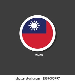 Taiwan Flag Vector Circle With Flags.