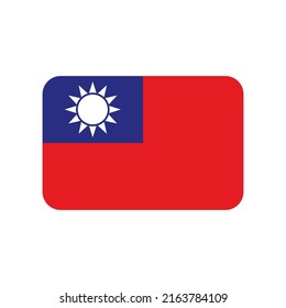 Taiwan flag vector icon on white background