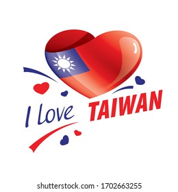 Taiwan flag, vector illustration on a white background