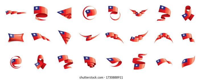 Bandera de Taiwán, ilustración vectorial en fondo blanco