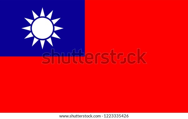 Taiwan Flag, Vector image and\
icon