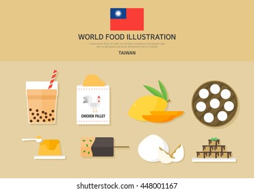 Taiwan Food Illustration Set