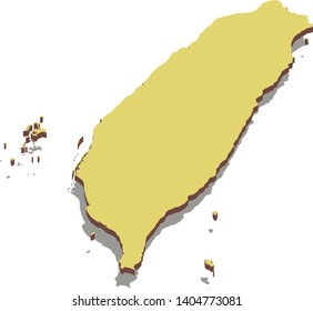 Taiwan. High detailed vector isometric illustration