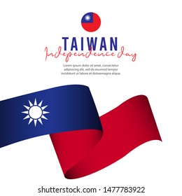 Taiwan independence day vector template