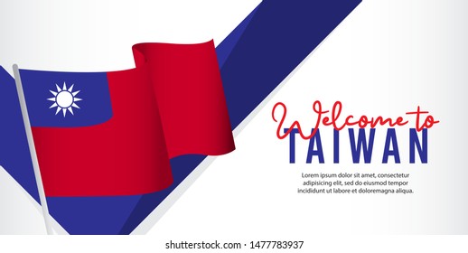 Taiwan independence day vector template