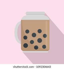 Taiwan jar cocktail icon. Flat illustration of taiwan jar cocktail vector icon for web design